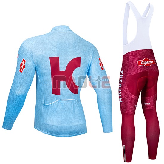 Maglia Katusha Alpecin Manica Lunga 2019 Blu Rosso - Clicca l'immagine per chiudere